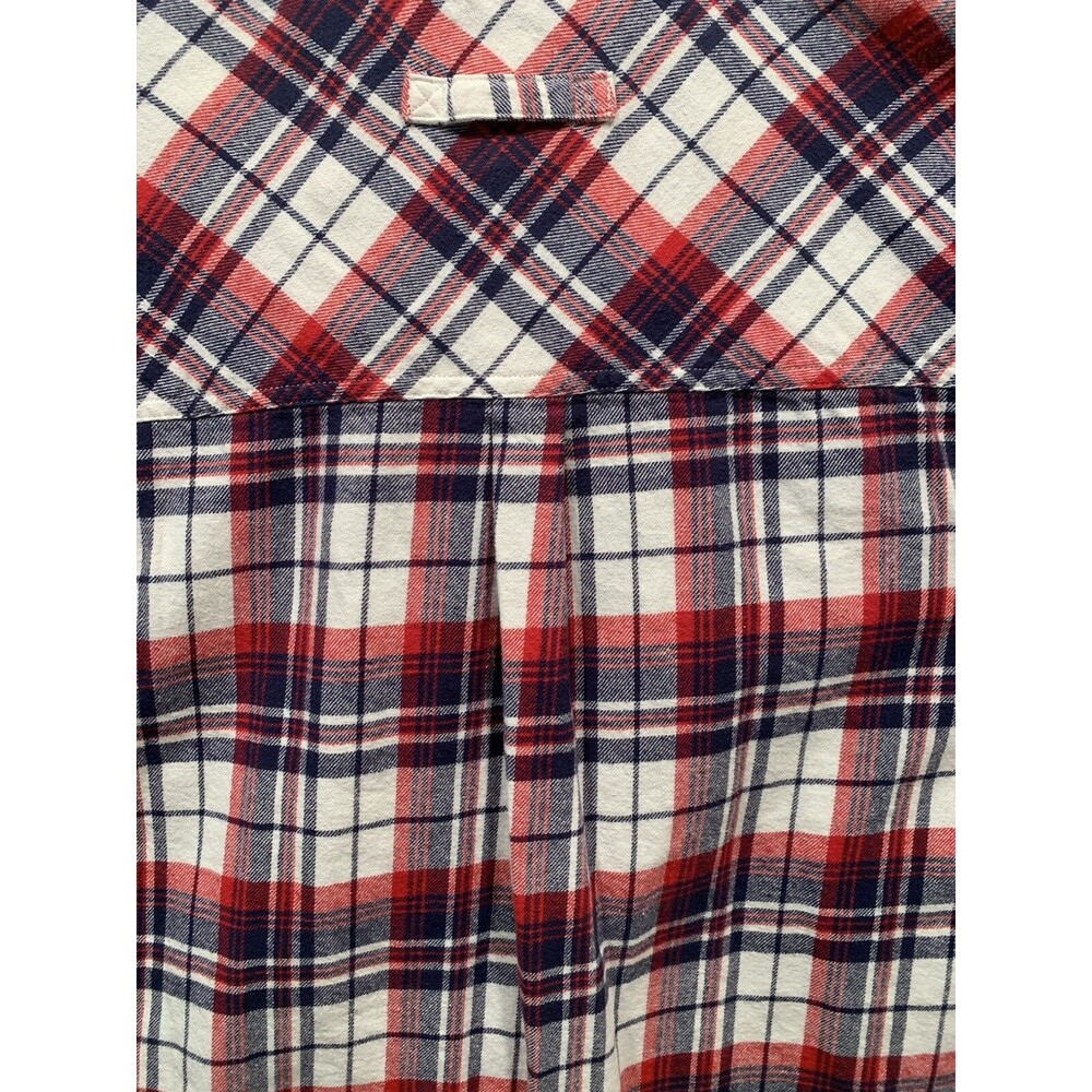 Legendary Whitetails Buck Camp XXXL 100% Cotton Flannel RED WHITE BLUE Plaid